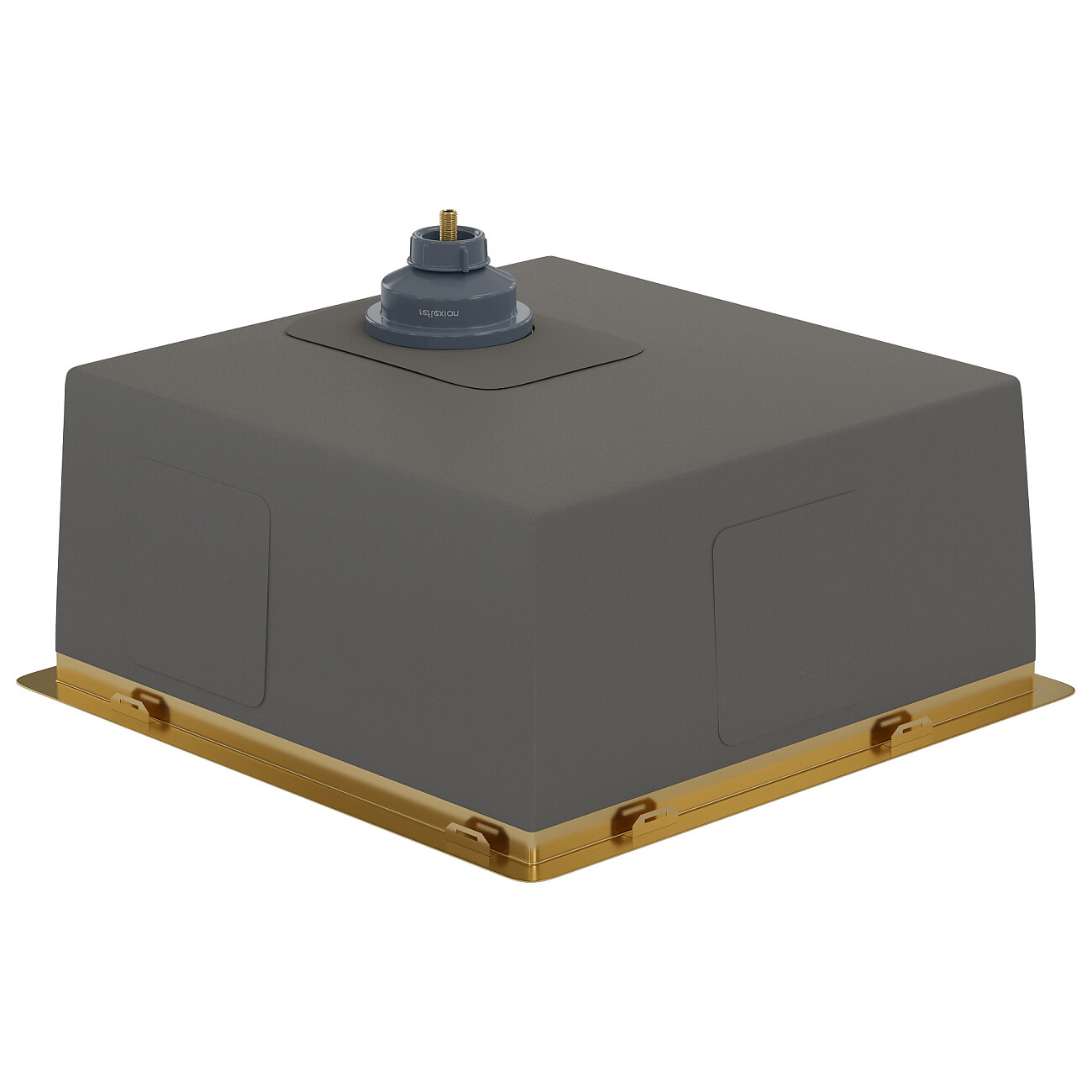 Кухонная мойка из нержавеющей стали 44х44 см брашированное золото Reflexion Como RX2044GD - изображение 5