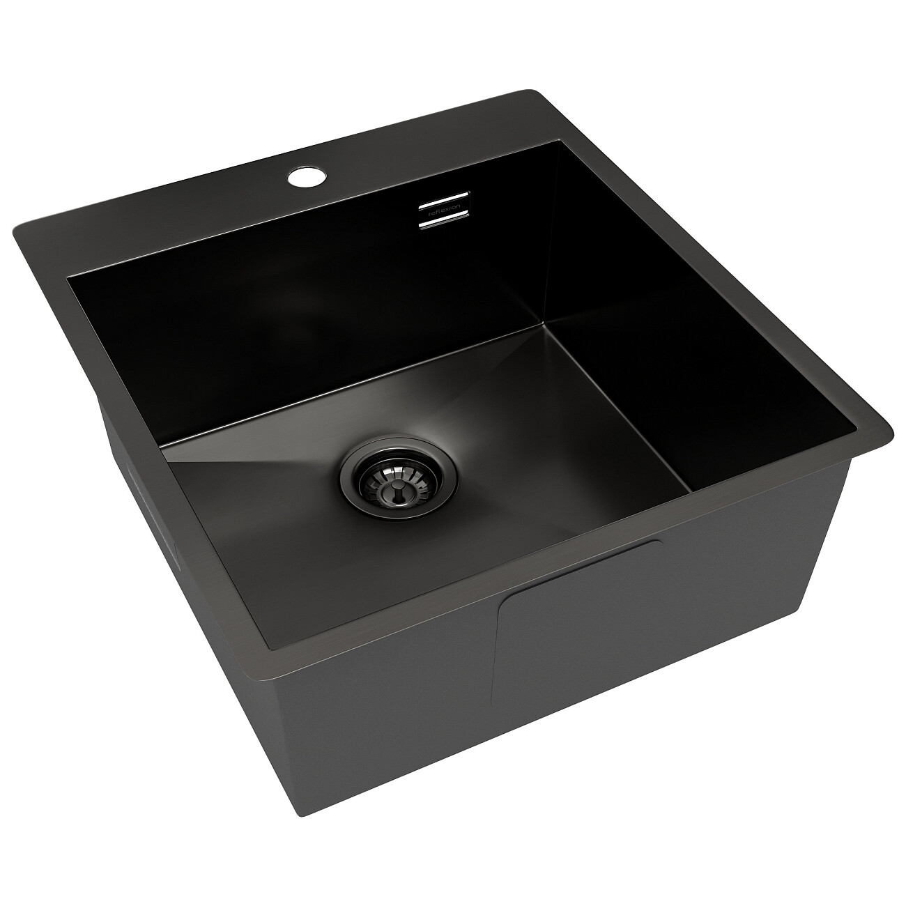 Кухонная мойка из нержавеющей стали 50х46 см оружейная сталь Reflexion Iseo RX2246BL - изображение 4