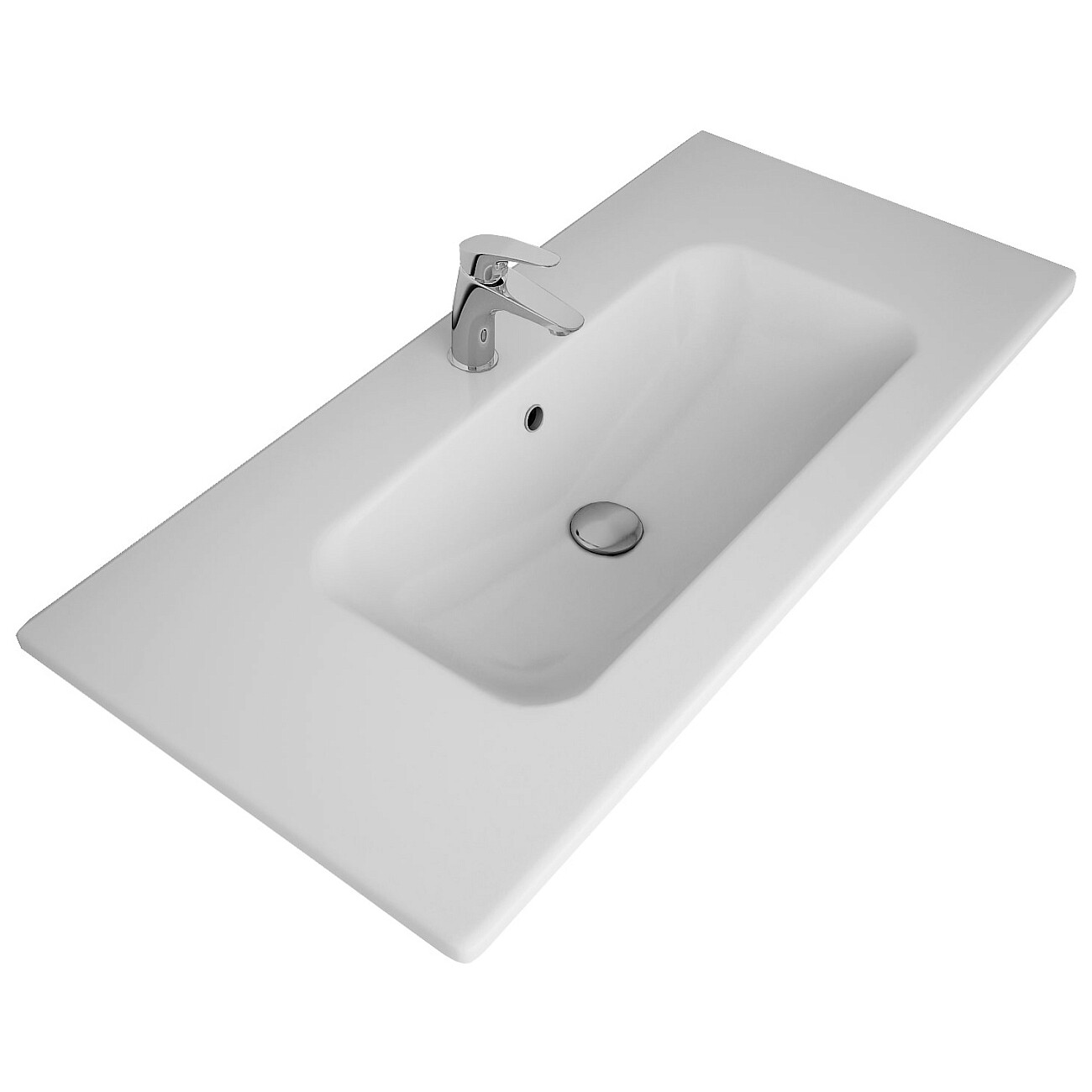 Раковина мебельная прямоугольная 100 см белая Dreja "Эйфория" 641235 - изображение 4