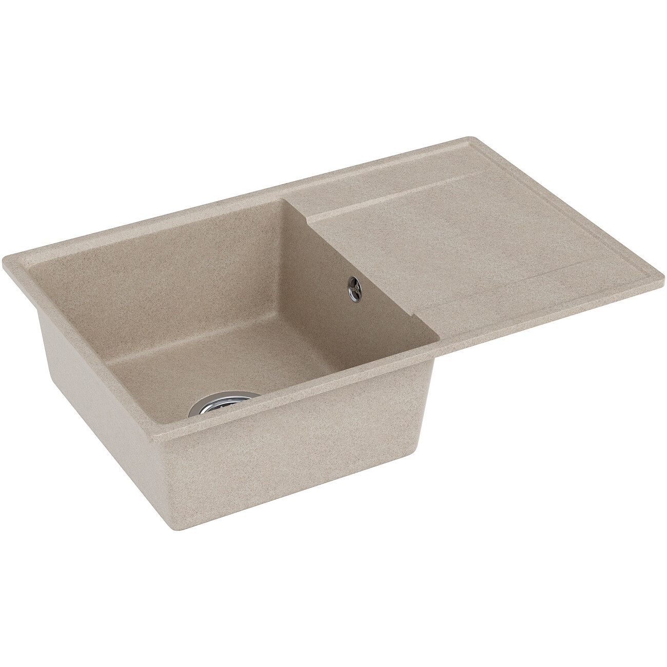 Мойка кухонная из искусственного гранита бежевая Domaci "Верона" 69-44 бежевая - изображение 5