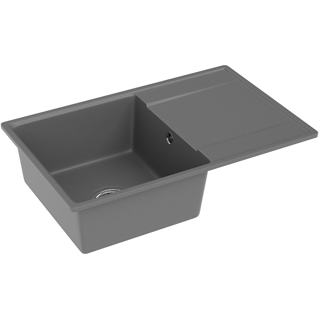 Мойка кухонная из искусственного гранита серая Domaci "Верона" 69-44 серая - изображение 6