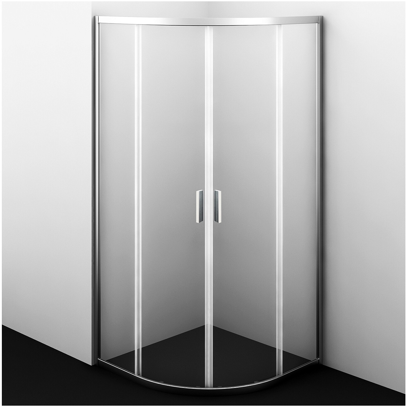 Душевой уголок четверть круга 90х90 см хром Wasserkraft Lippe 45S01 - изображение 3