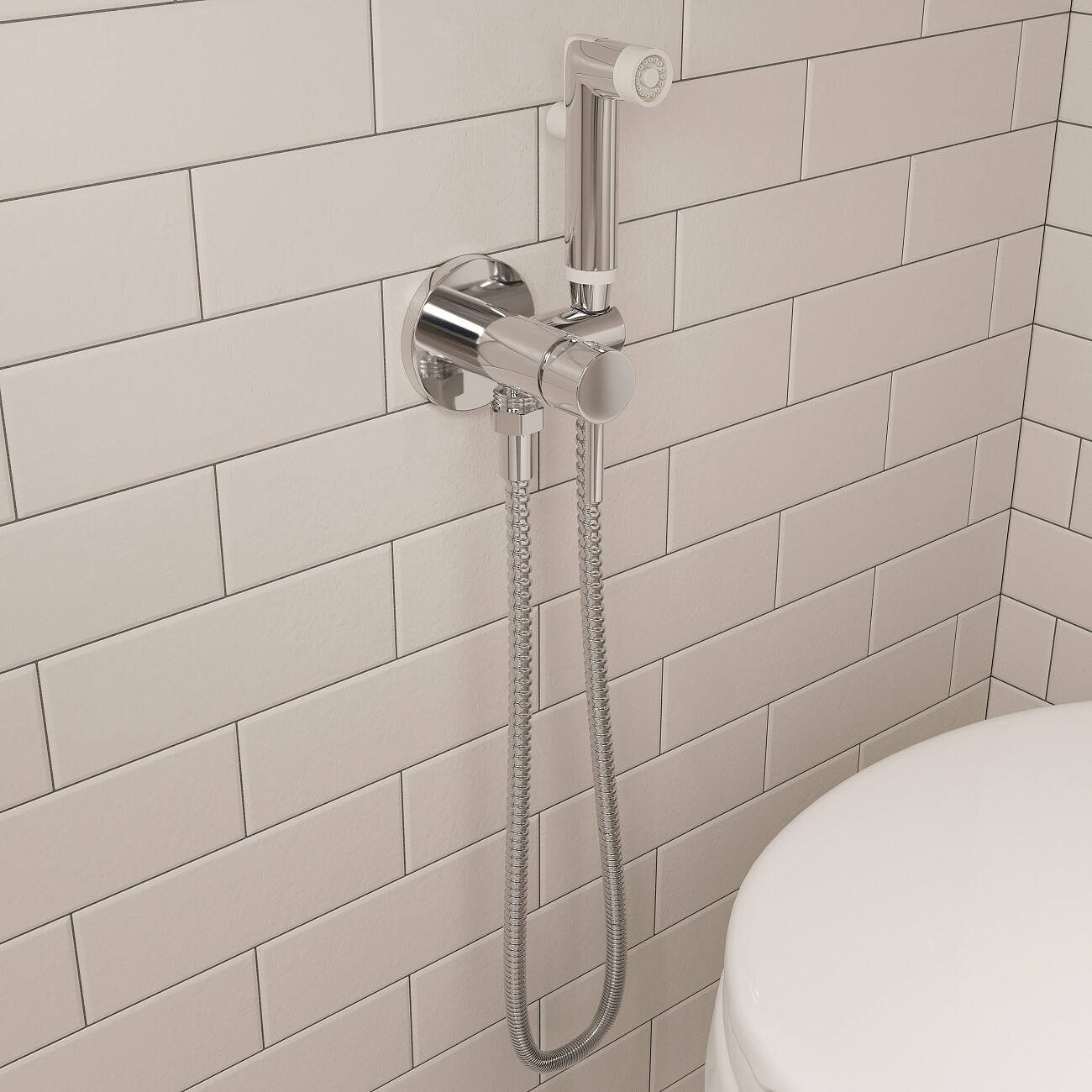 Гигиенический душ со смесителем и внутренней частью хром Stworki "Эстерсунд" ES-05cr - изображение 5