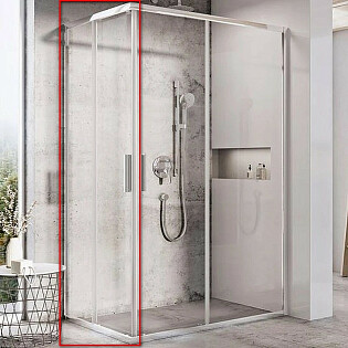 Дверь душевая для комбинации с дверью прозрачная, блестящая Ravak Blix Slim BLSRV2K-90 X1XM70C00Z1