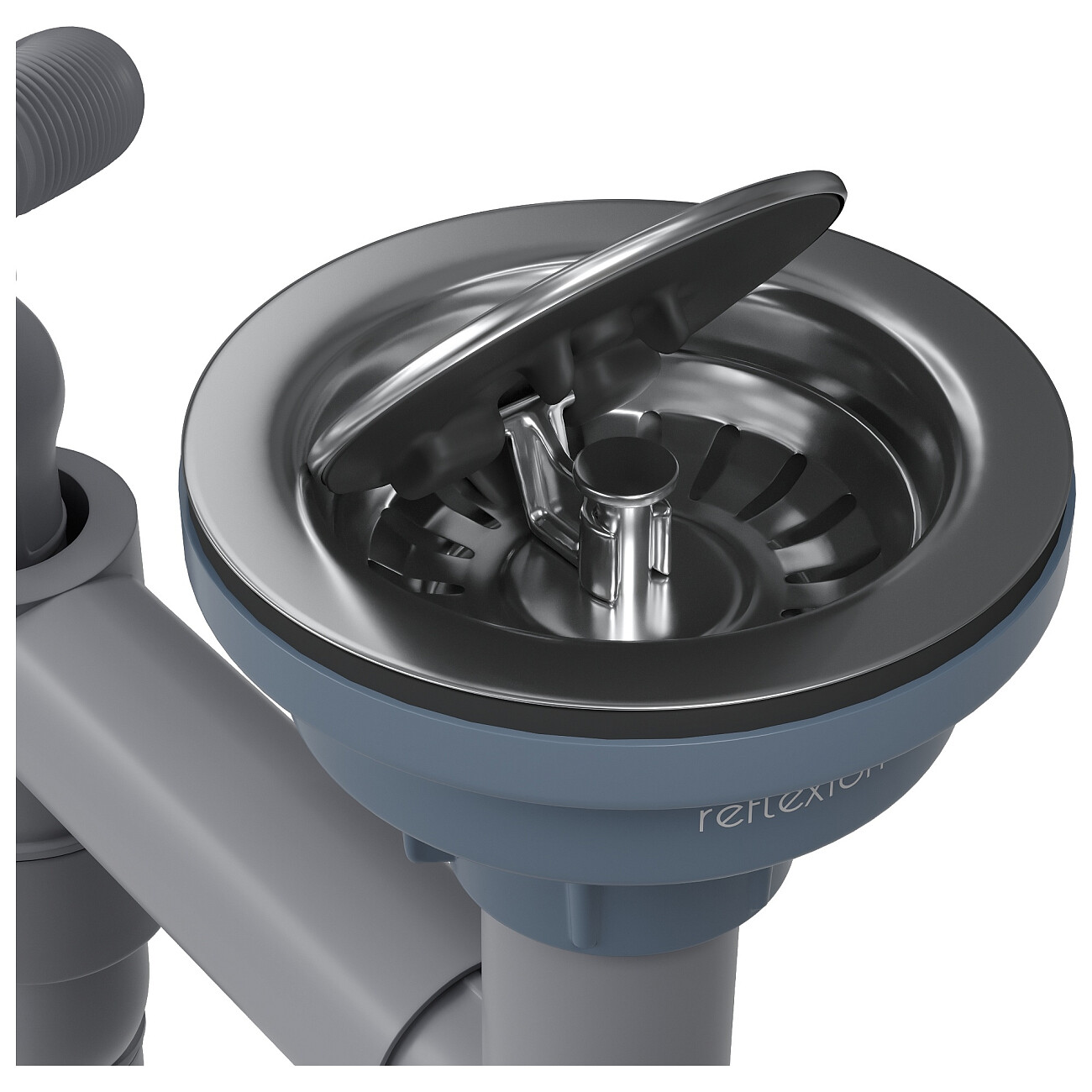 Кухонная мойка из нержавеющей стали 44х54 см полированная сталь Reflexion Como RX2054SS - изображение 12