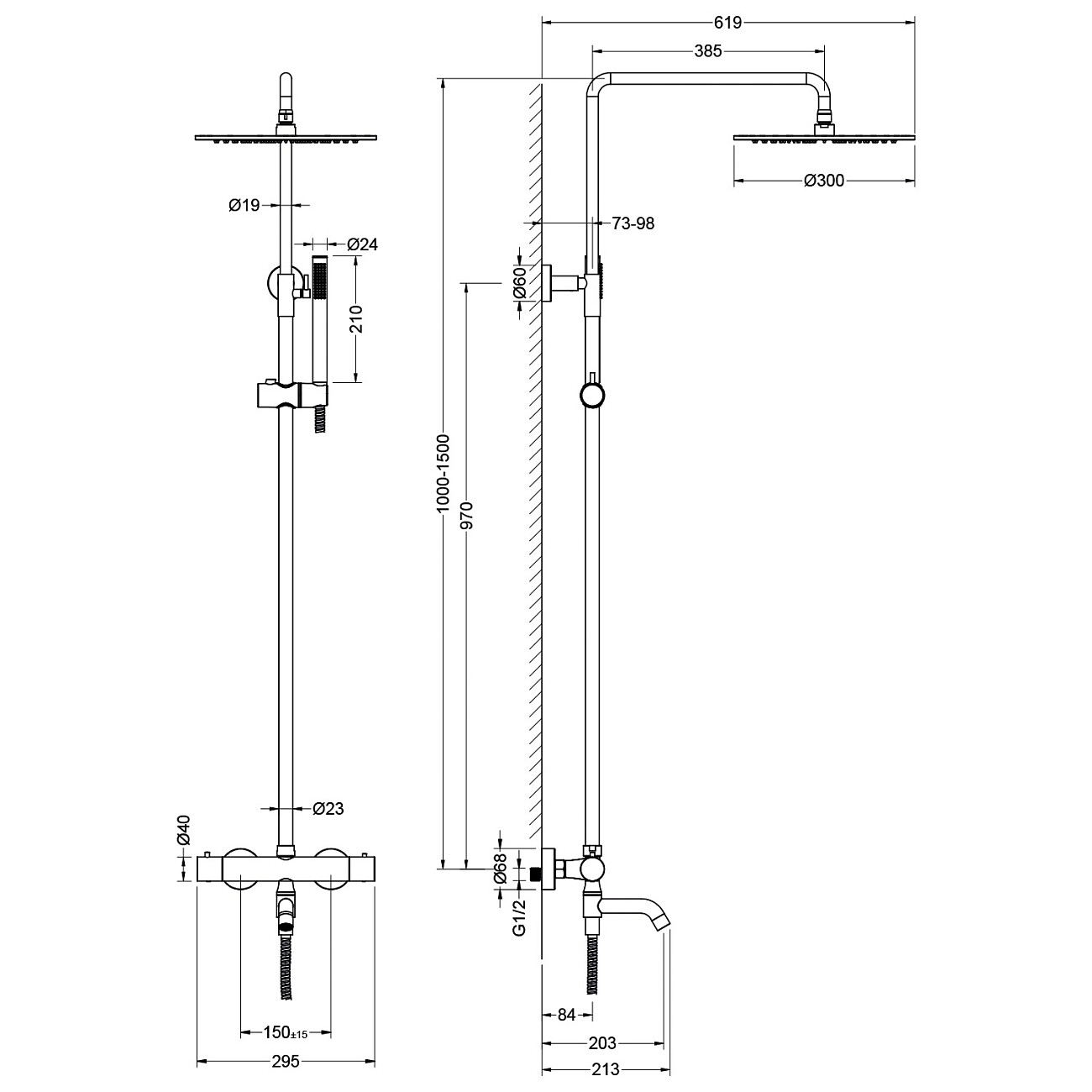 Душевая система с термостатом хром Timo Saona SX-2380-00 - изображение 6