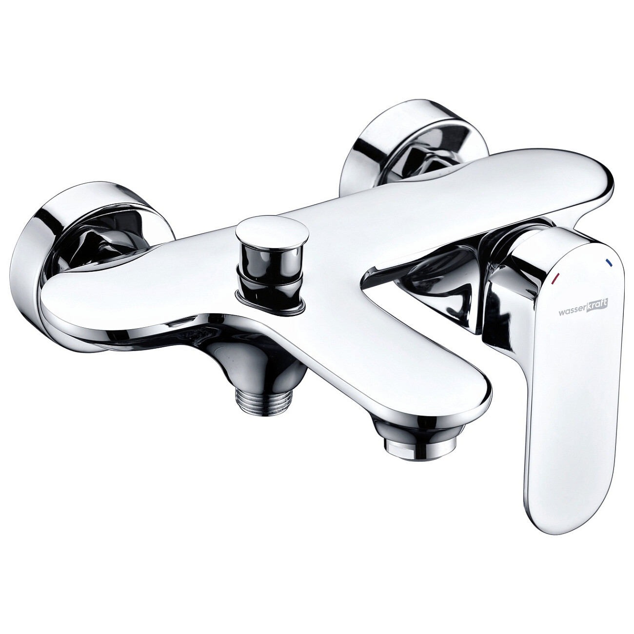 Смеситель для ванны с коротким изливом хром Wasserkraft Dinkel 5801 - изображение 3