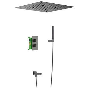 Душевая система с термостатом черное золото Timo Petruma SX-5019-18SM