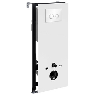 Инсталляция для подвесного унитаза с кнопкой смыва белая Abens 20TLT.010.ME.WH.WH01