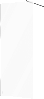 Душевая перегородка стеклянная матовая 90х220 см хром Stworki &quot;Берген&quot; MV-BE-90-CR-M