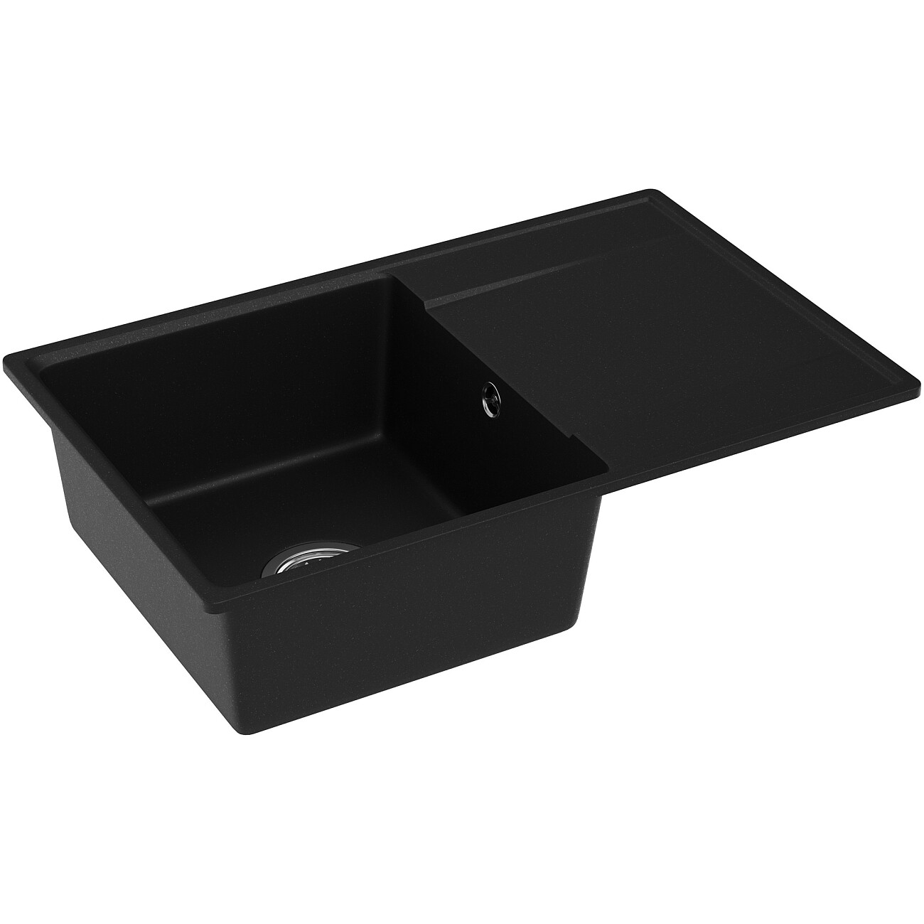 Мойка кухонная из искусственного гранита серая Domaci "Верона" 69-44 черная - изображение 5