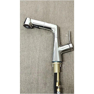 Смеситель для кухни однорычажный с гибким изливом хром D-Lin D158374