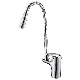 Смеситель для кухни однорычажный с гибким изливом хром D-Lin D155460-Q