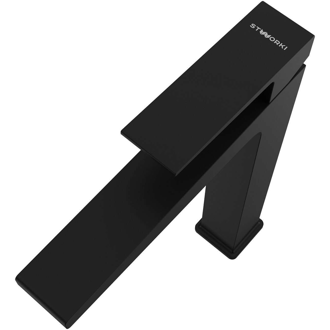 Смеситель для раковины однорычажный черный Stworki "Нюборг" S37020BK - изображение 8