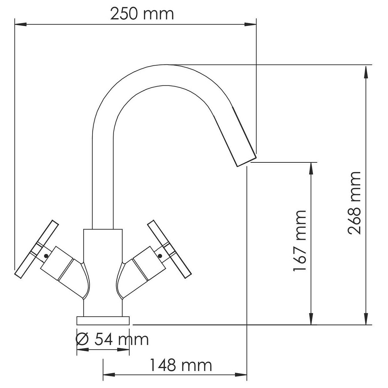Смеситель для раковины из латуни хром Wasserkraft 7803 - изображение 11
