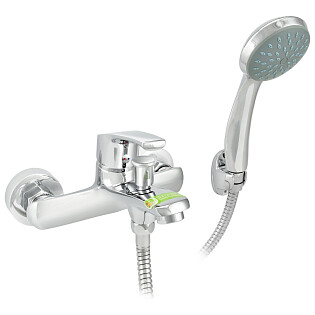 Смеситель для ванны однорычажный с душевым гарнитуром хром Eleanti Amethyst 0402.936