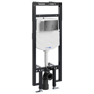 Система инсталляции для унитазов с кнопкой черной Dinkel 58TLT.010.ME.PB03