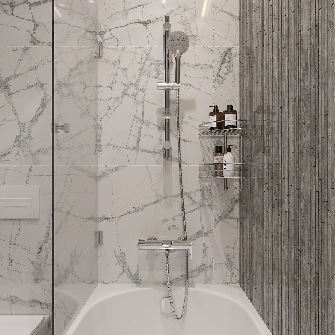 Душевая стойка с держателем и мыльницей хром Stworki "Варберг" VAR-04cr - изображение 3