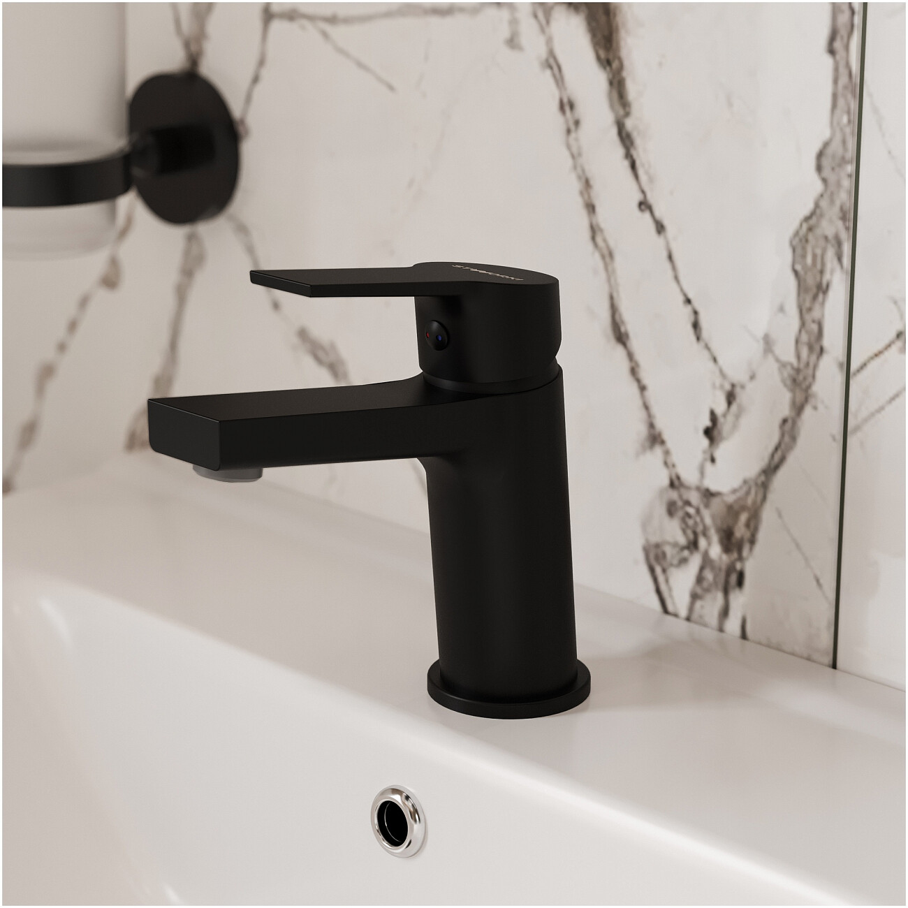 Смеситель для раковины однорычажный черный Stworki "Кронборг" S28010BK - изображение 5