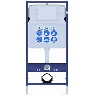 Инсталляция для подвесного унитаза синяя Aquatek Standart 50 INS-0000012