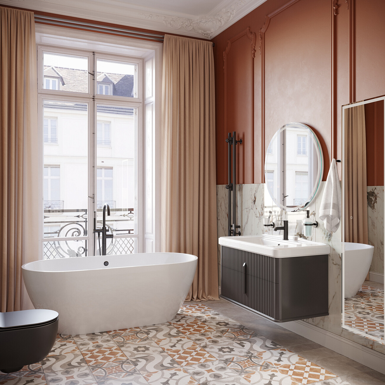 Ванна из искусственного камня овальная 80х170 см белая Stworki "Берген" ФР-00014094 - изображение 6