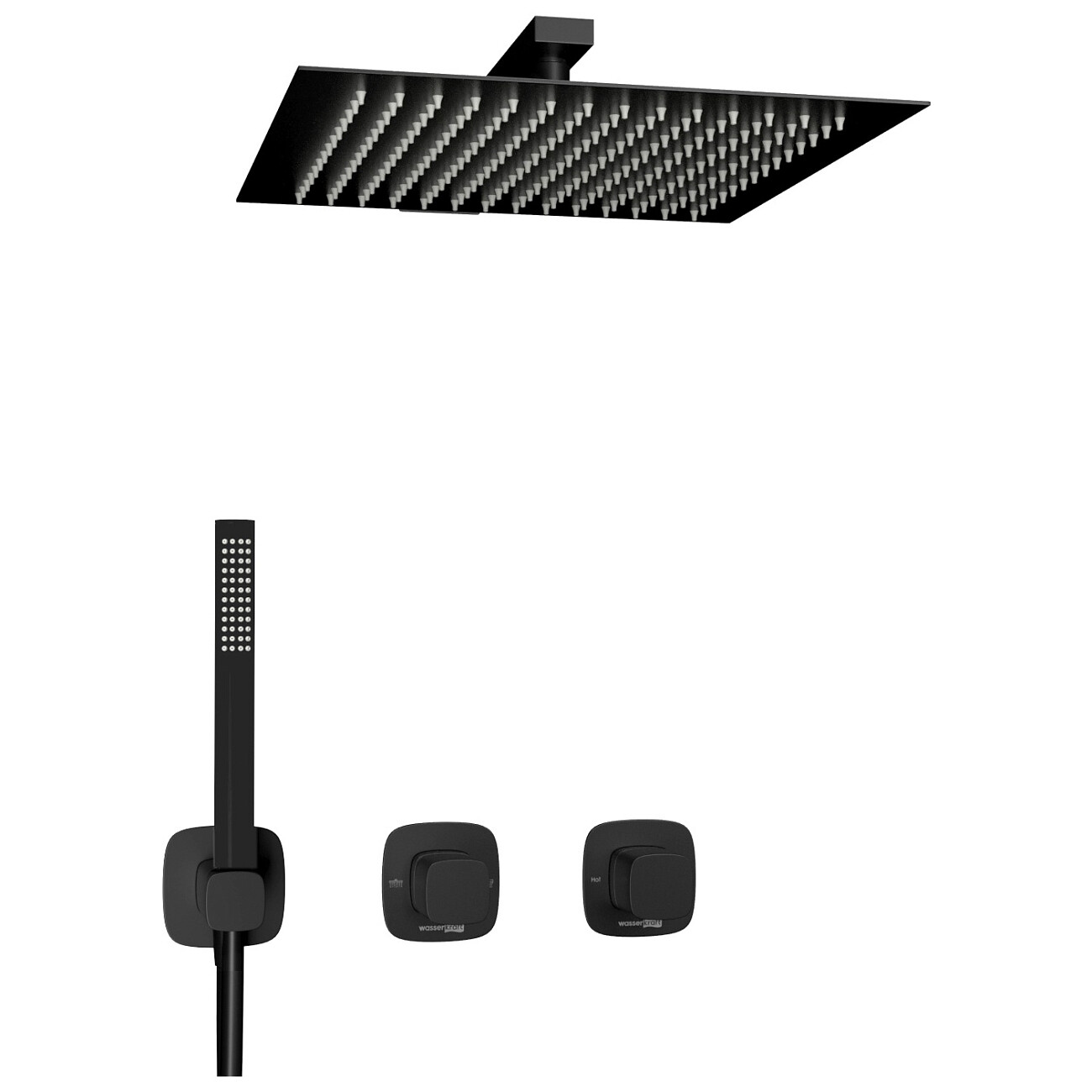 Встраиваемый комплект для душа черный матовый A9151.264.219.162.327.242.217  - изображение 5