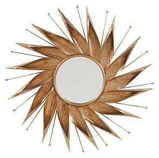Зеркало-солнце золотое Novara 84 см