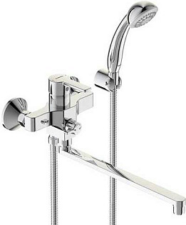 Смеситель для ванны однорычажный с душевым гарнитуром хром Vidima Uno BA320AA