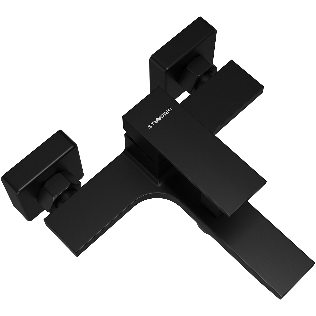 Смеситель для ванны с душем настенный черный Stworki "Карлстад" S35100MB - изображение 10