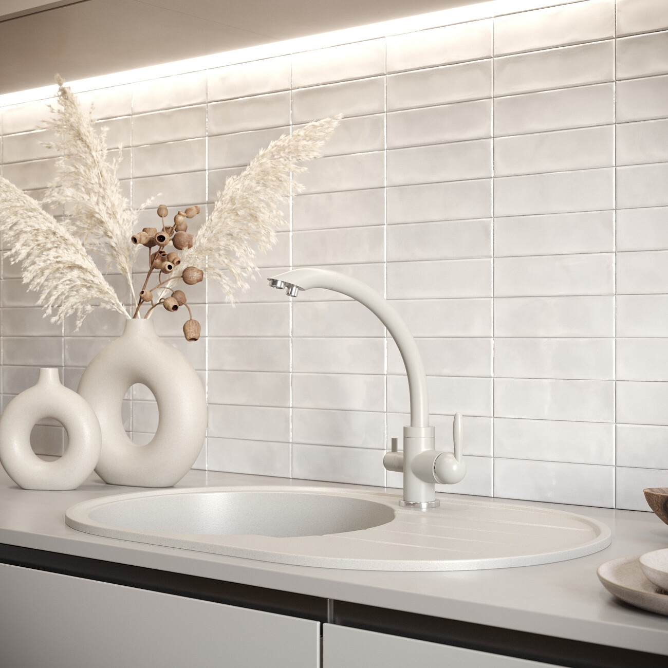 Мойка кухонная платина Domaci "Солерно" DN 750-04 - изображение 4