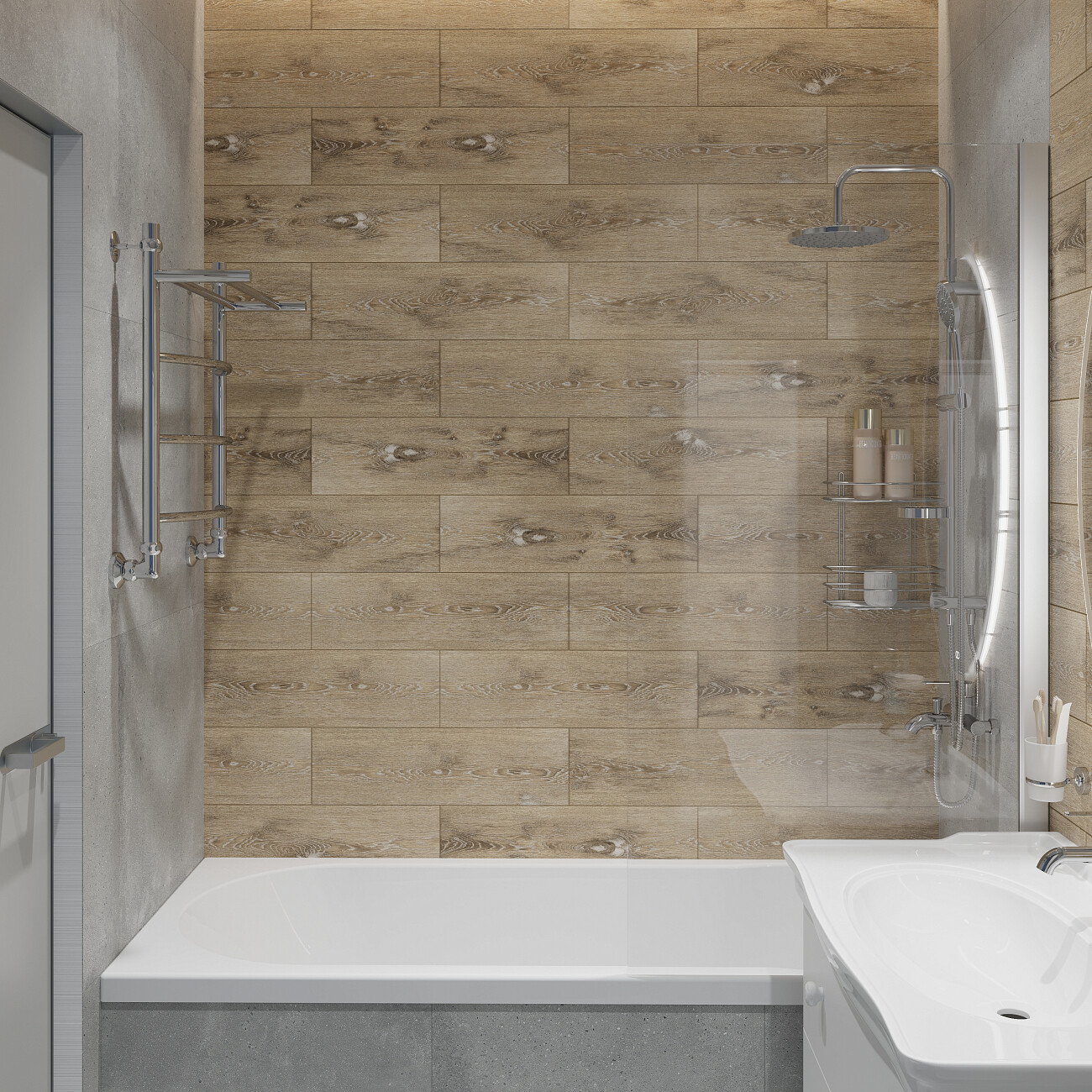 Полотенцесушитель водяной 60х50 см с полкой хром Ewrika "Сафо" FD - изображение 3