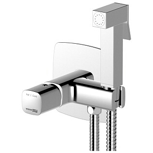 Гигиенический душ с встраиваемым смесителем хром Wasserkraft Naab 8638