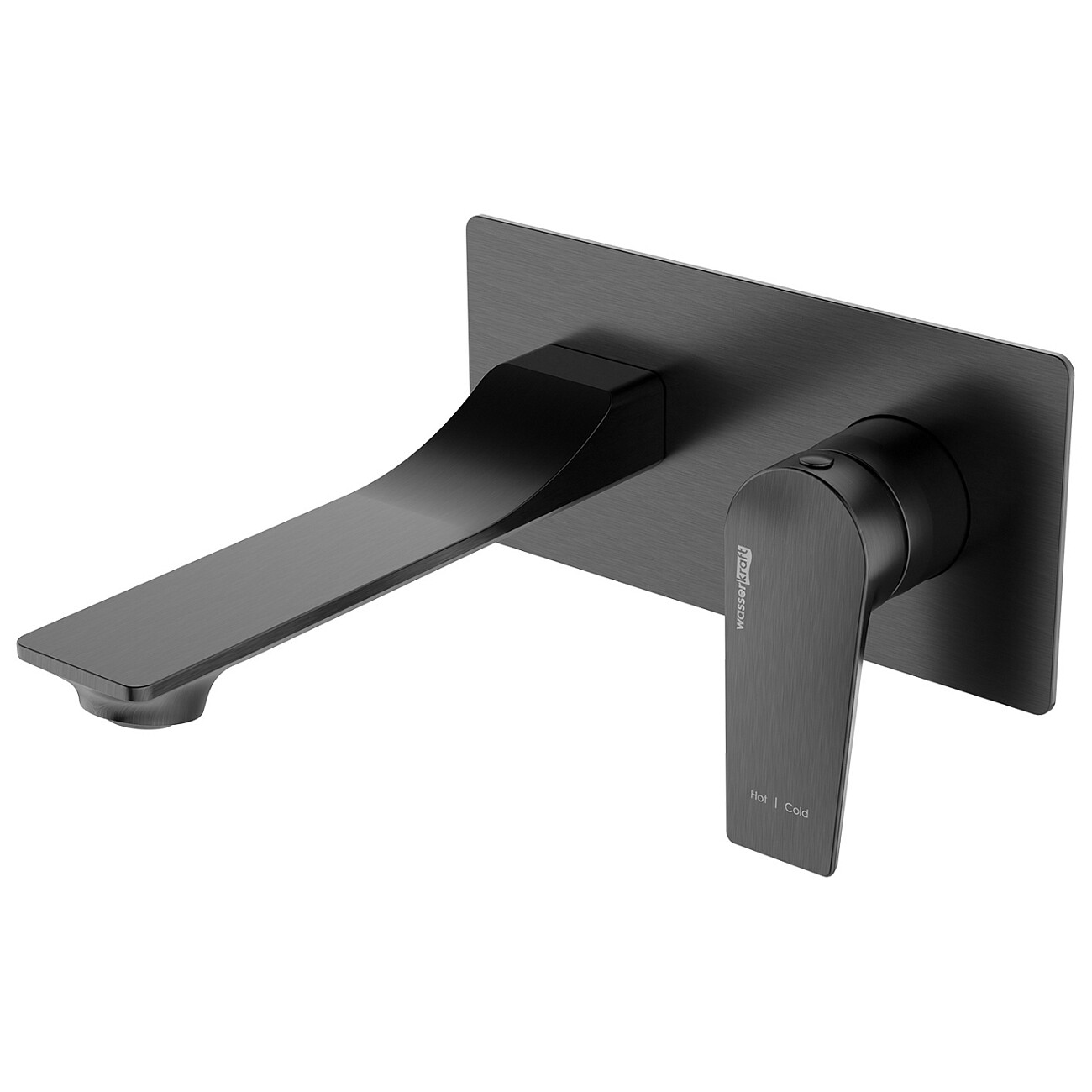 Смеситель для раковины встраиваемый из латуни оружейная сталь Wasserkraft 8430 - изображение 3