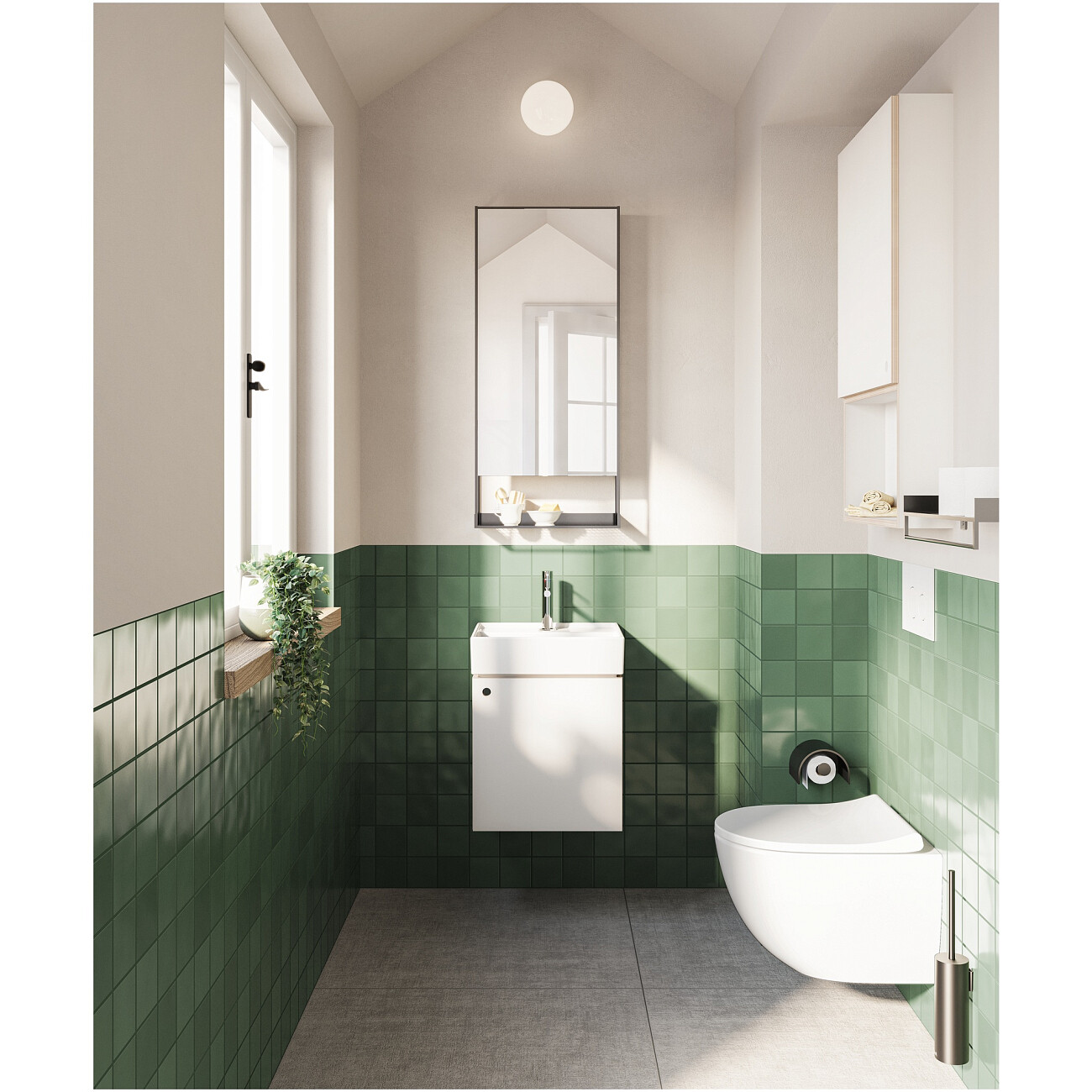 Раковина накладная фарфоровая прямоугольная 38х45 см белая Vitra ArchiPlan 7400B003-0001 - изображение 2