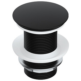 Донный клапан для раковины латунный черный Wasserkraft A245