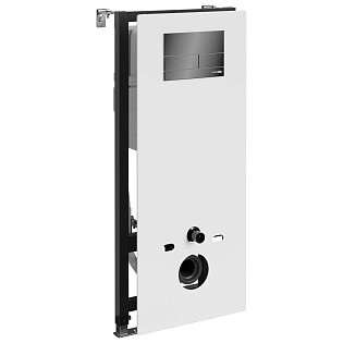 Инсталляция для подвесного унитаза с кнопкой смыва белая Abens 20TLT.010.ME.WH.PB04