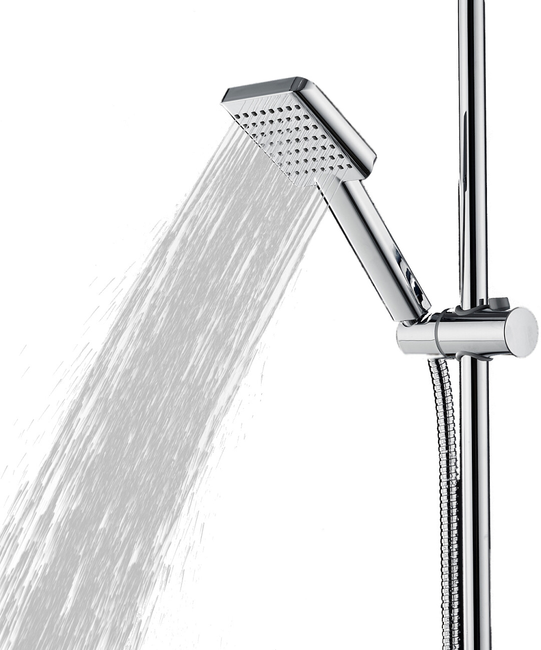 Душевая стойка с верхним душем с держателем и мыльницей хром Stworki "Флом" FL-04cr - изображение 9