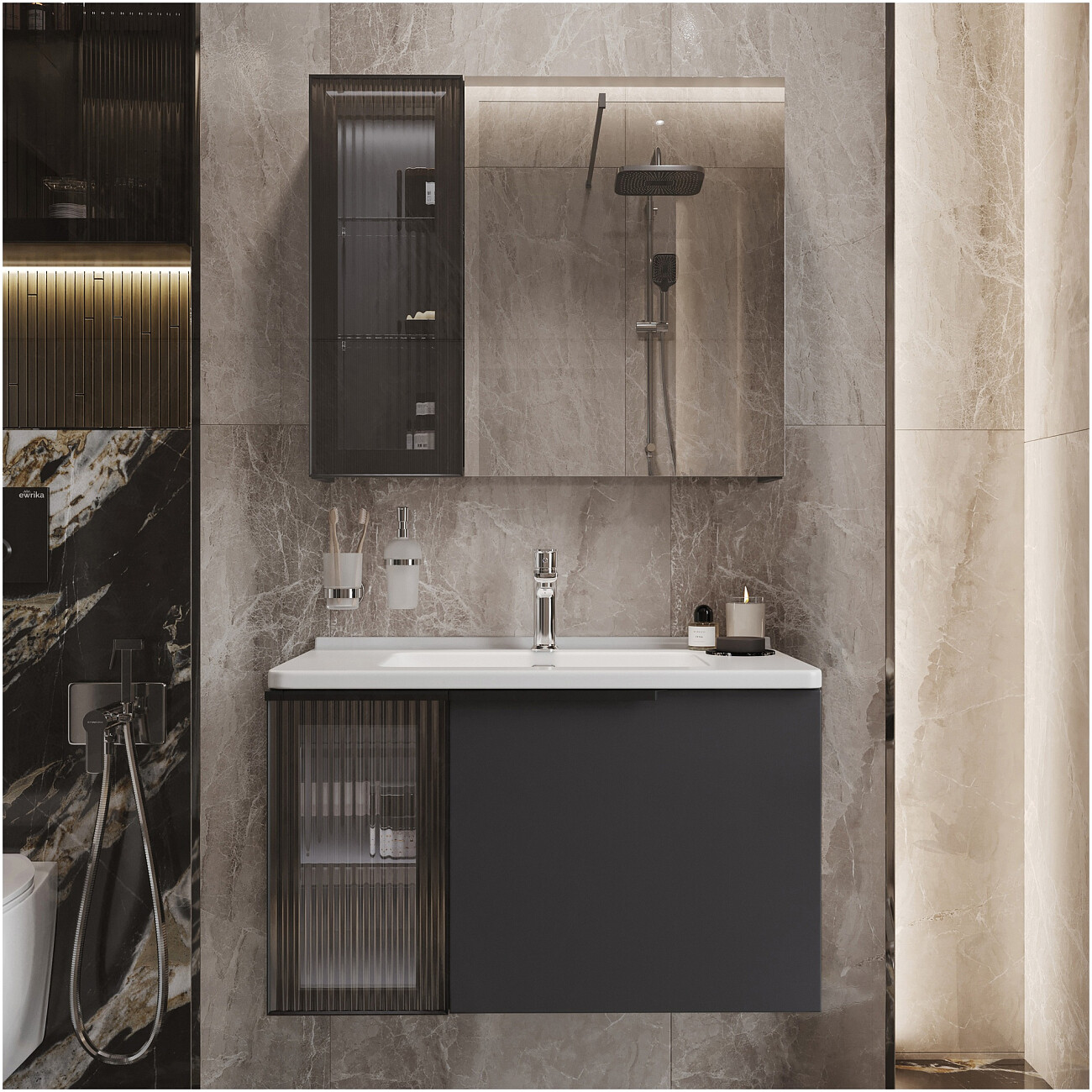 Раковина мебельная 46х60 см белая Stworki "Готланд 80" - изображение 4