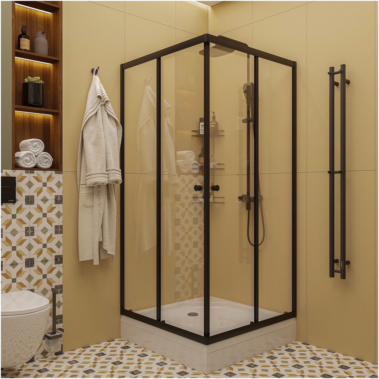 Полотенцесушитель электрический 140х11 см черный Ewrika "Пенелопа Х2" 4657812418675 - изображение 9