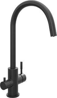 Смеситель для кухни из латуни черный Domaci &quot;Равенна&quot; OL-01Sb