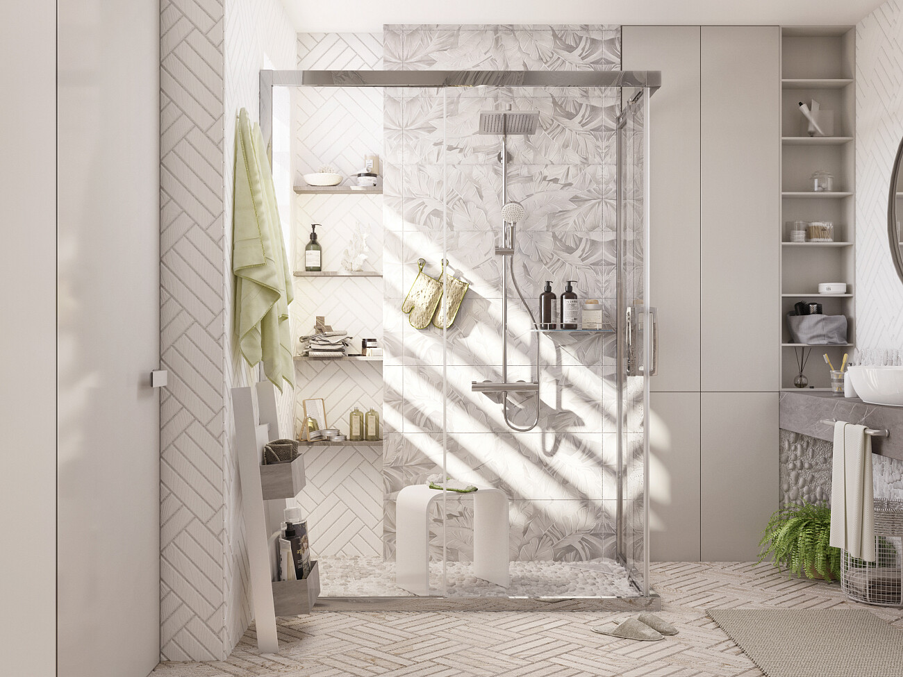 Душевой уголок 120х90 см хром глянец, прозрачное стекло Stworki "Карлстад" - изображение 2