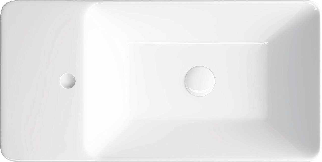 Раковина накладная керамическая прямоугольная 35х70 см белая Stworki 3070-KL - изображение 6