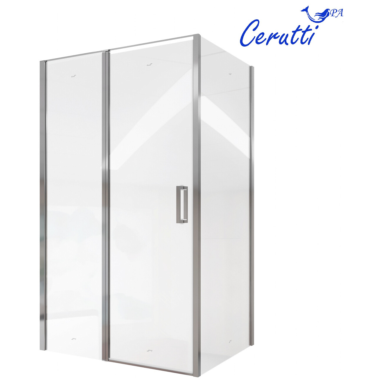 Душевой уголок прямоугольный 90x120 см хром Cerutti SPA Victoria 120 - изображение 2