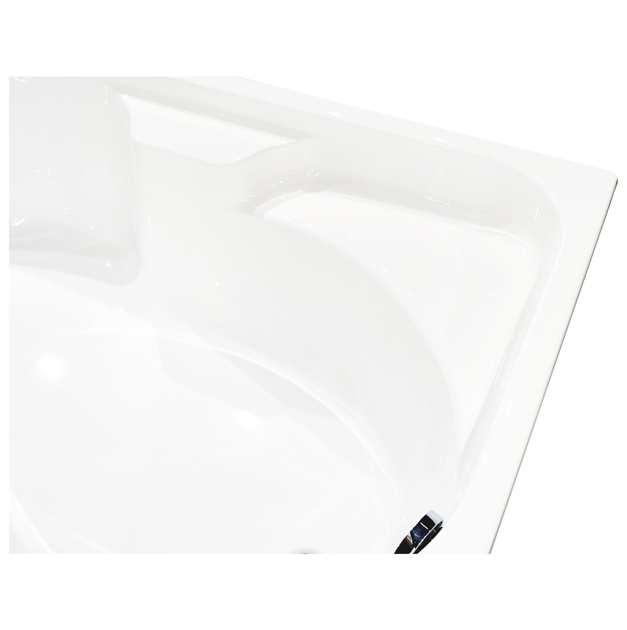 Ванна акриловая ассиметричная правая 105х170 см белая Creto Doris 14-170105R - изображение 4