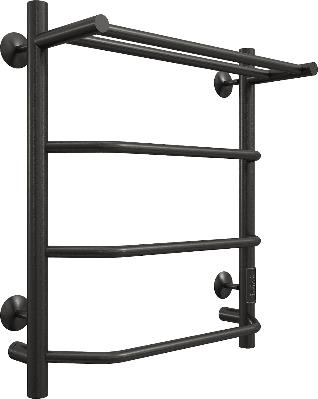 Полотенцесушитель электрический 60х50 см с полкой черный Ewrika "Сафо БРР" - изображение 8