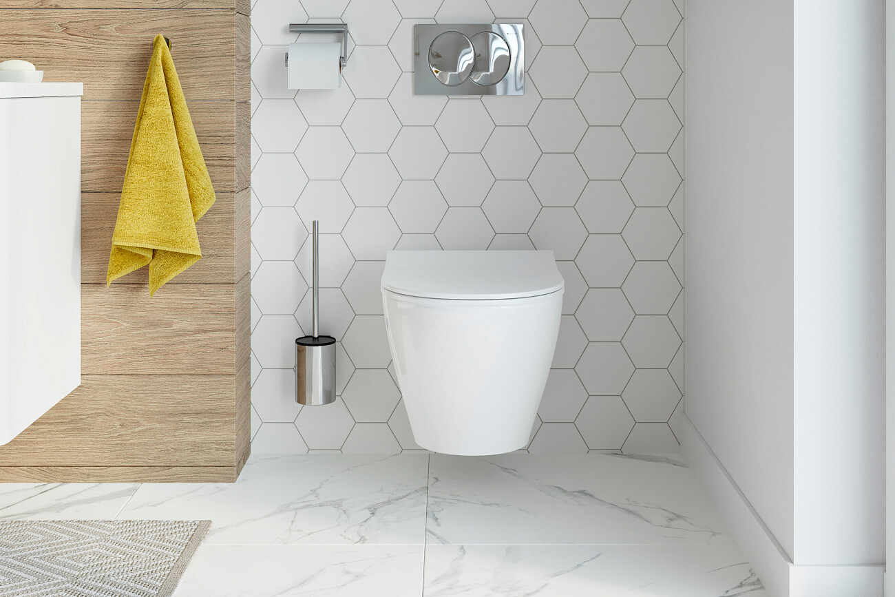 Унитаз подвесной фарфоровый С сиденьем белый Stworki Merlingen MWH55 - изображение 5