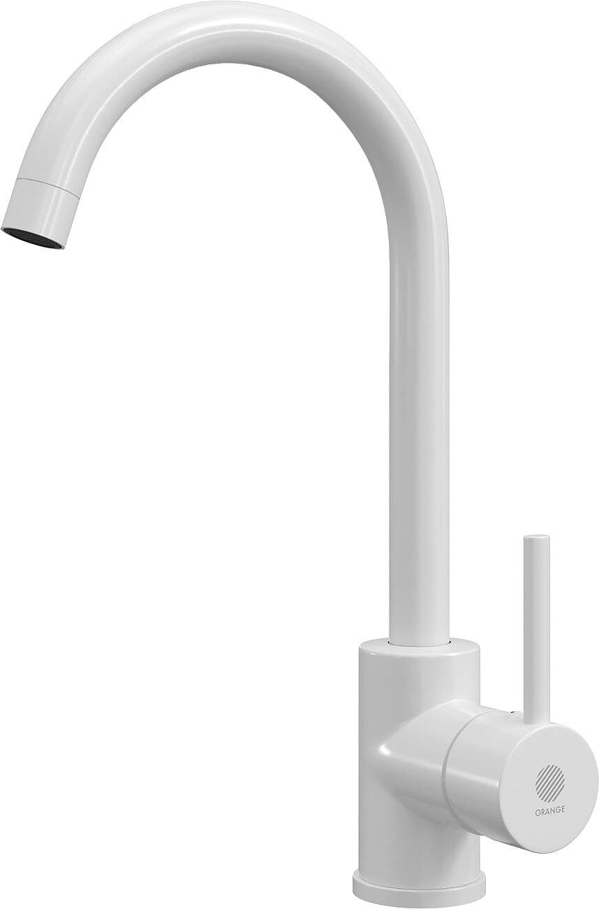 Смеситель для кухни однорычажный белый Domaci "Равенна" KS-01w - изображение 7