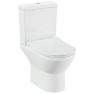 Унитаз напольный безободковый с микролифтом белый Vitra Integra Round Open-Back 9833B003-7206