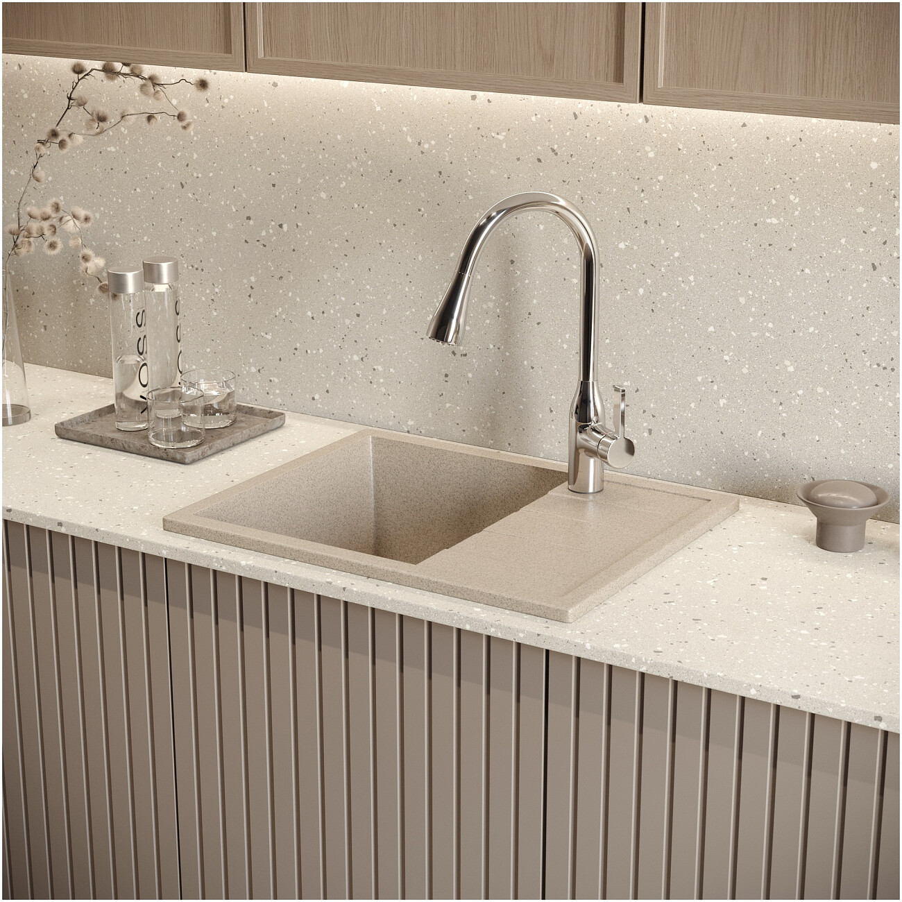 Мойка кухонная песочная Domaci "Болонья" М-151-004 - изображение 8