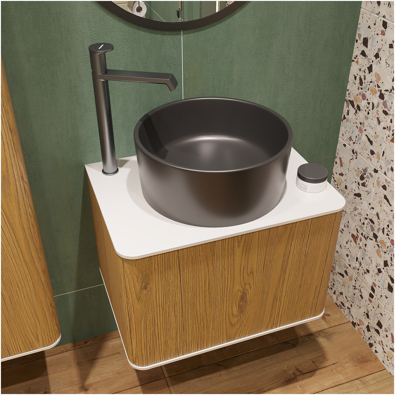 Смеситель для раковины однорычажный вороненая сталь Stworki "Лерум" S04020GB - изображение 7